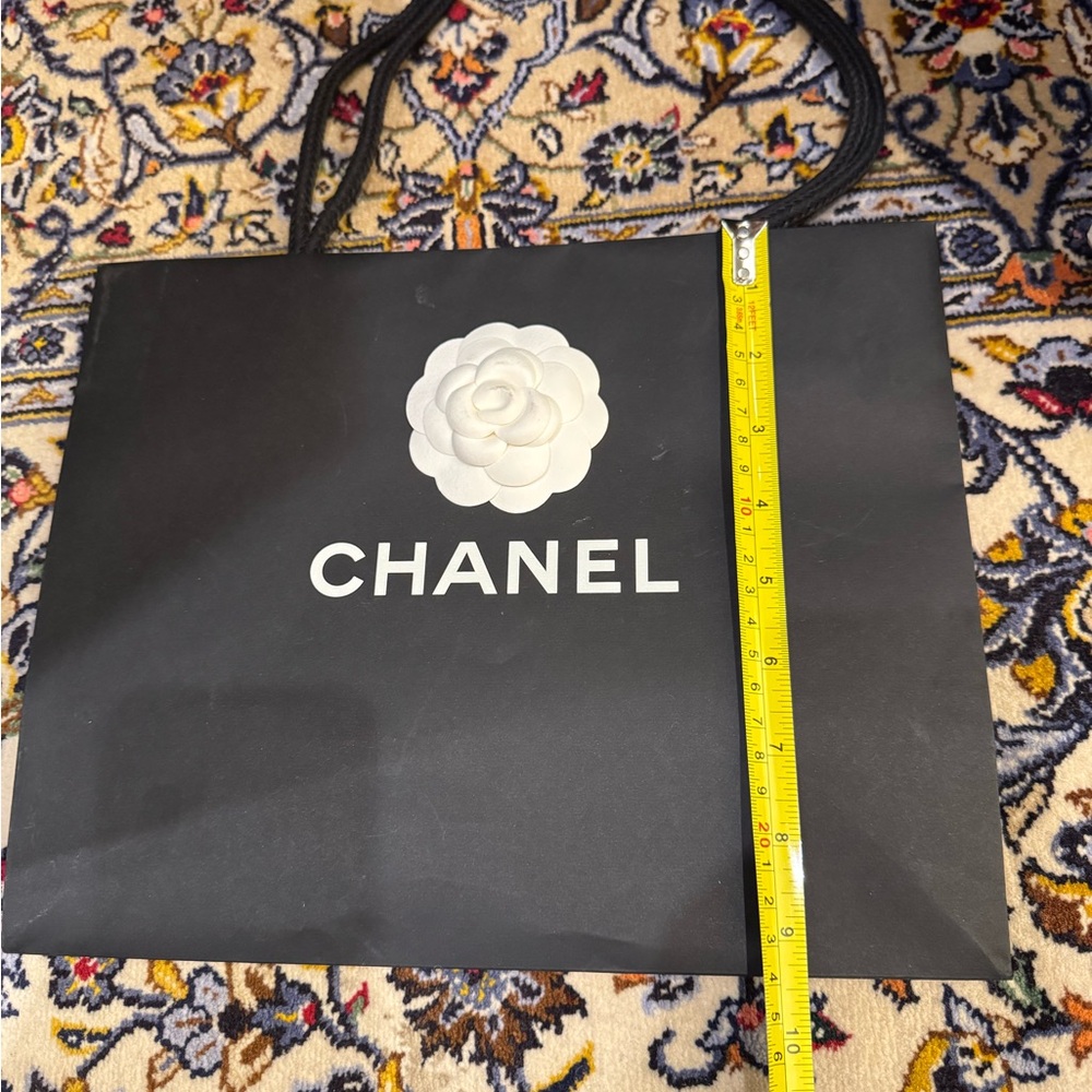Chanel Black Shopping Bag with Iconic Logo